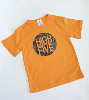001 Футболка детская "high five", оранжевый