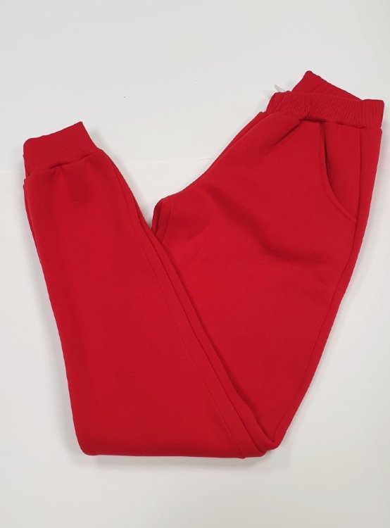206 Утепленные брюки с манжетами, красный